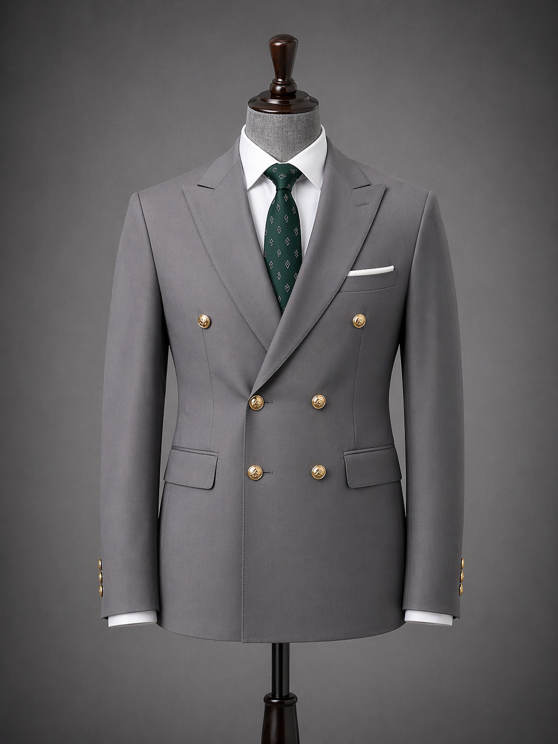 Grey Double-Breasted Suit – Modern Classic Elegance