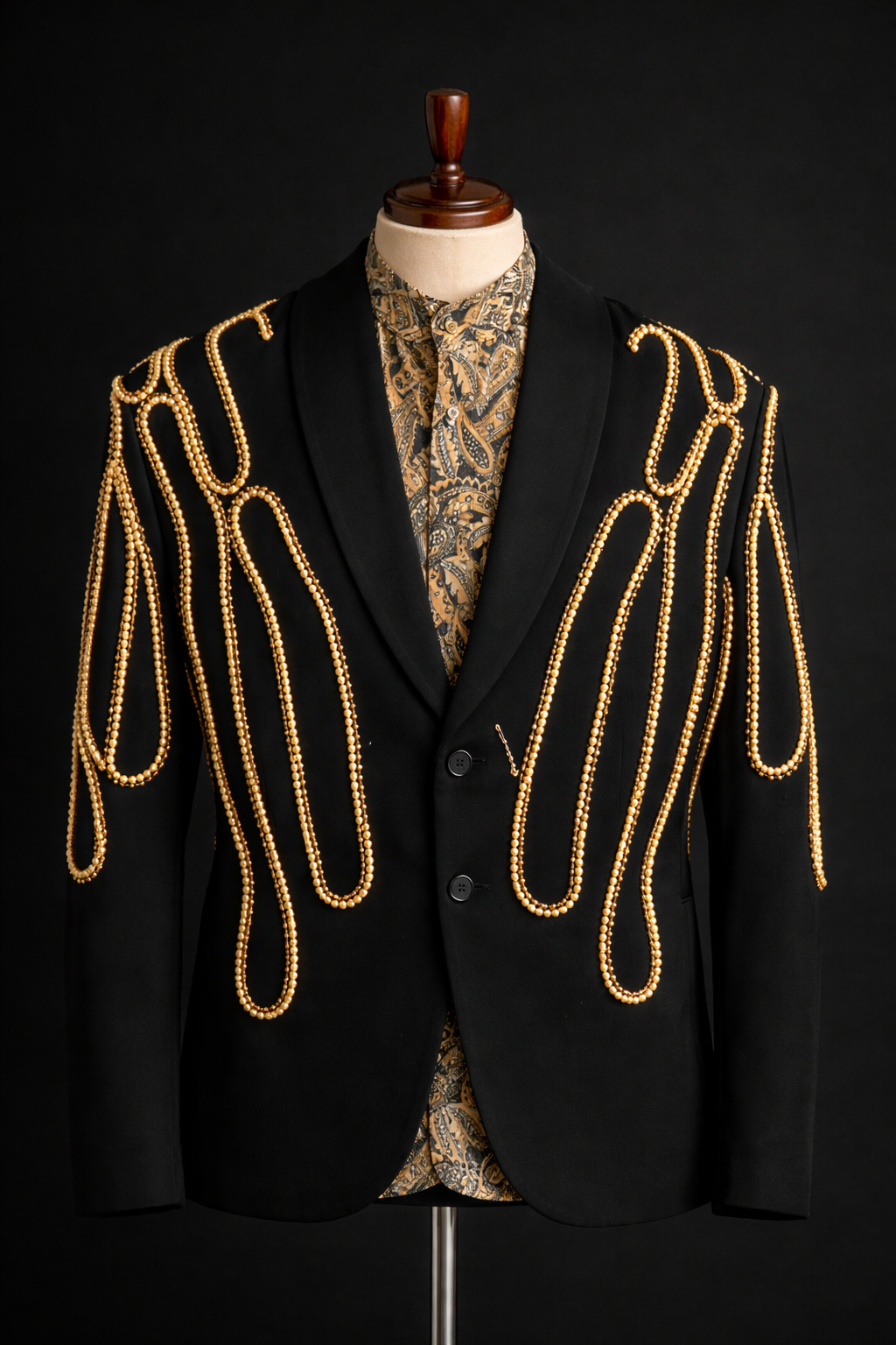 BLACK SUIT CRAFTED IN GOLD