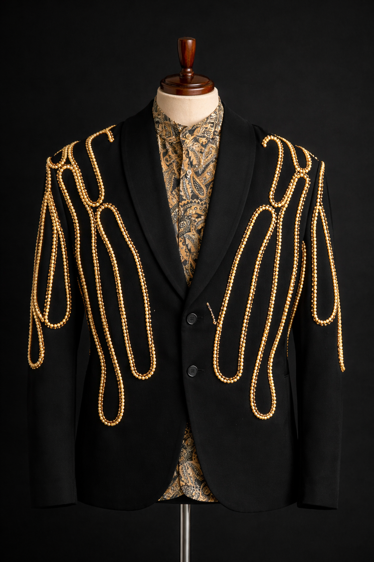BLACK SUIT CRAFTED IN GOLD