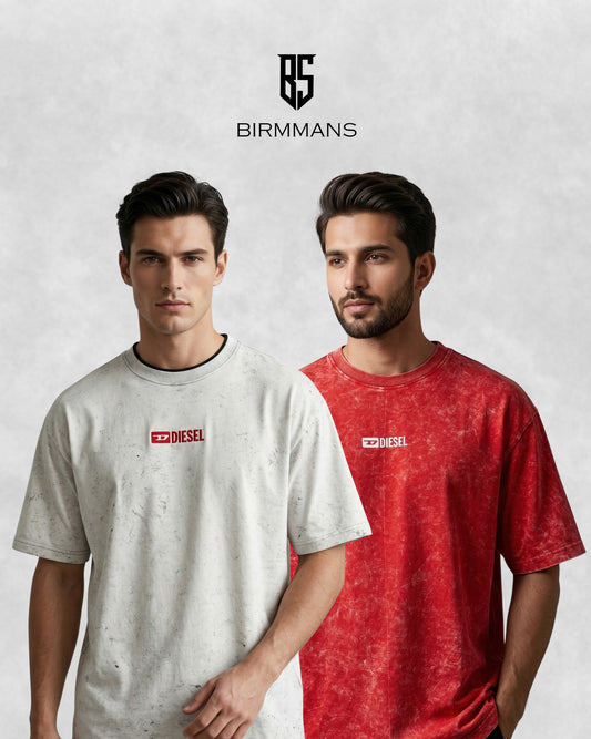 PREMIUM LOOPKNIT FABRIC FIVE SLEEVE OVER SIZE T-SHIRT (COMBO)