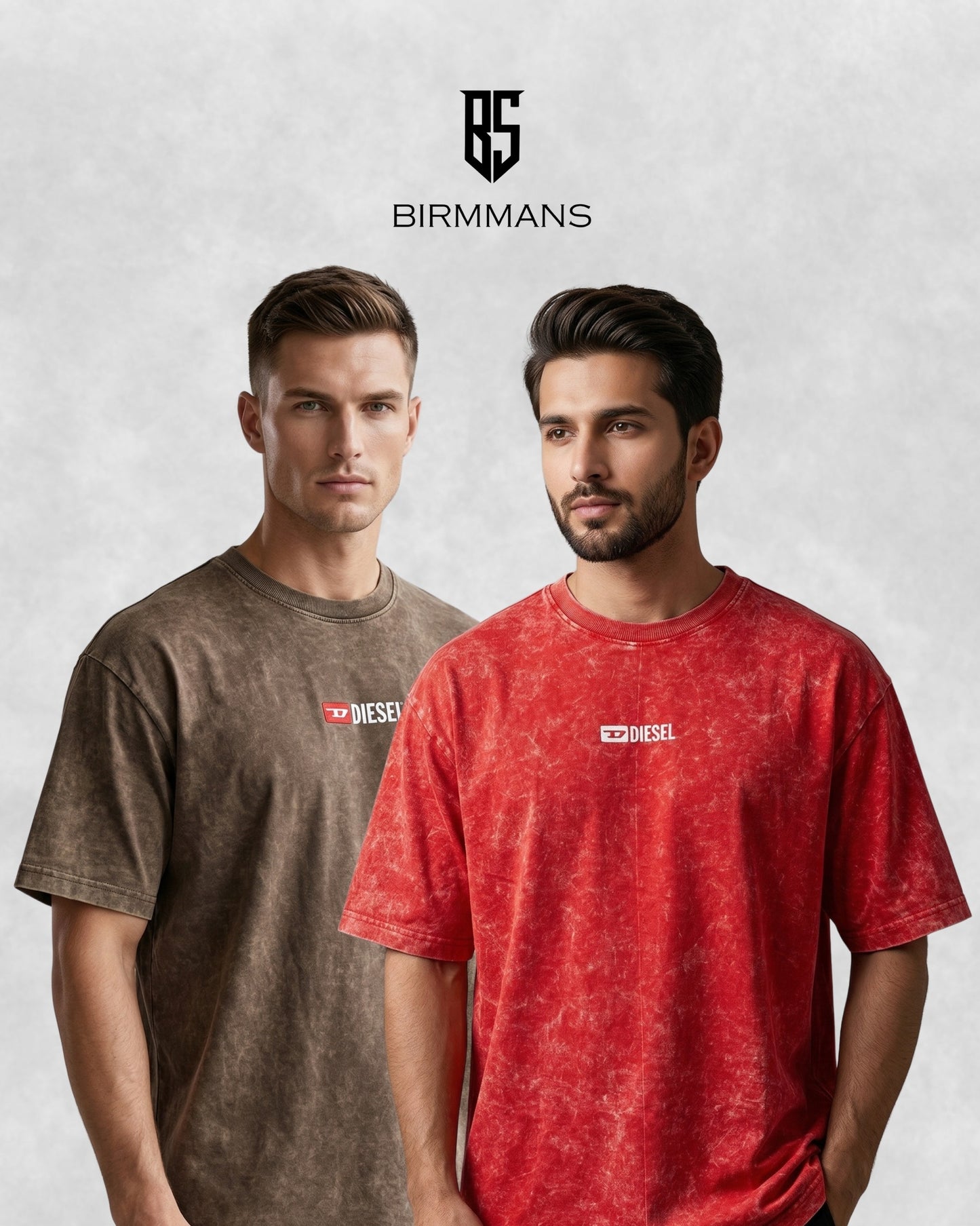 PREMIUM LOOPKNIT FABRIC FIVE SLEEVE OVER SIZE T-SHIRT (COMBO)